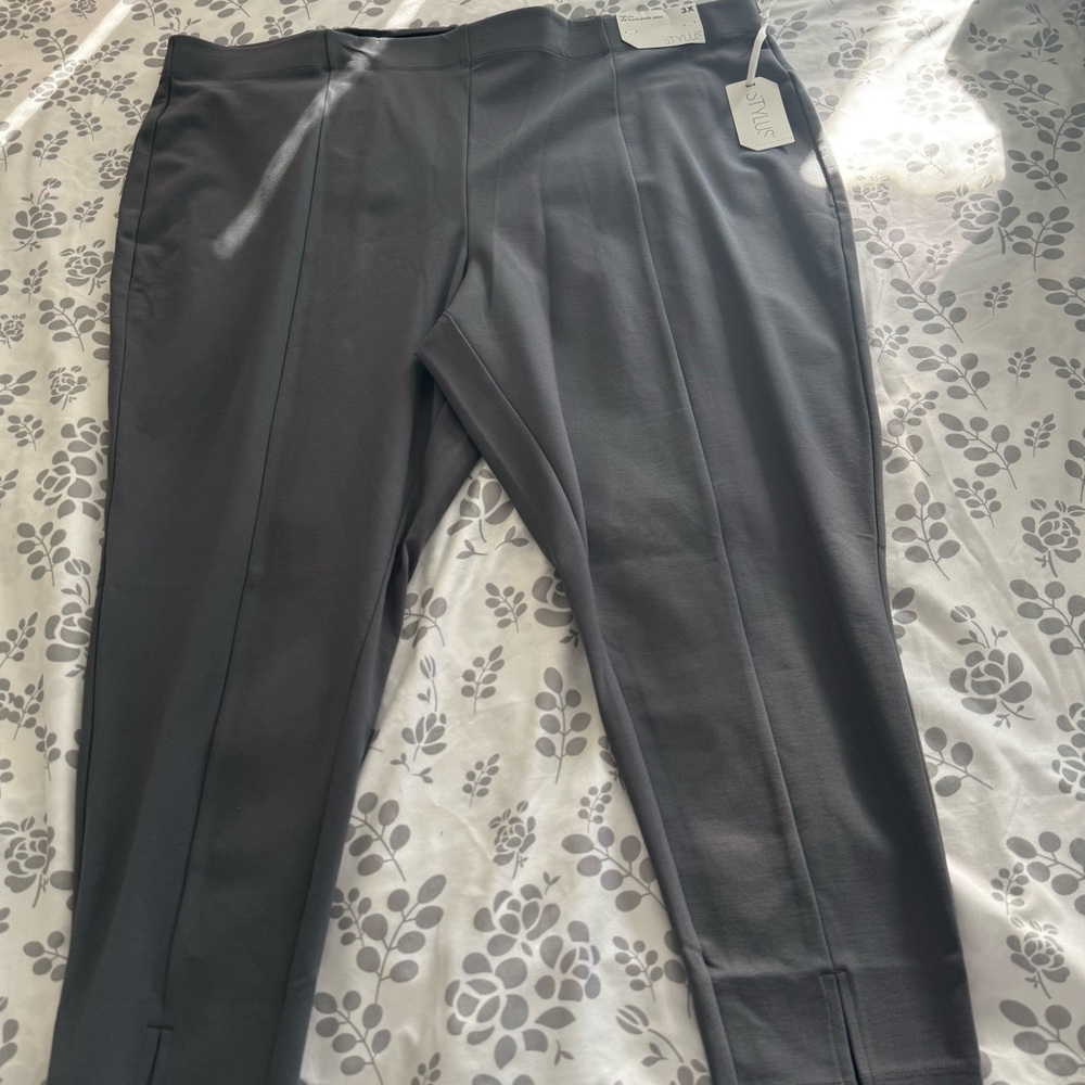 Stylus Womens High Rise Ankle Pull-On Pants